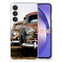 Samsung Galaxy A55 Siliconen Hoesje met foto Vintage Auto