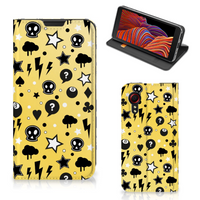 Mobiel BookCase Samsung Galaxy Xcover 5 Punk Geel