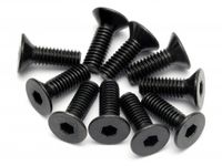 HPI - Flat head screw m4x12mm (hex socket/10pcs) (94530) - thumbnail