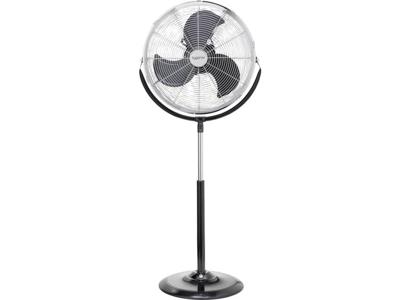 Sygonix FES-45A Staande ventilator 140 W (b x h) 54 cm x 130 cm Zwart, Zilver