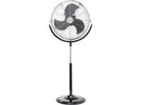 Sygonix FES-45A Staande ventilator 140 W (b x h) 54 cm x 130 cm Zwart, Zilver