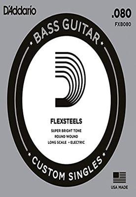 D'Addario FXB080 Flex Steel Bass enkele snaren 080 Long Scale
