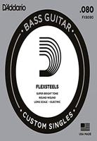 D'Addario FXB080 Flex Steel Bass enkele snaren 080 Long Scale