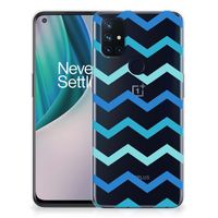 OnePlus Nord N10 5G TPU bumper Zigzag Blauw - thumbnail