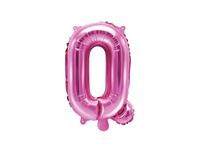 Folieballon Letter 'Q' Donker Roze - 35cm - thumbnail