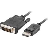 Lanberg DisplayPort (M) V1.2->DVI-D(M) (24+1) 1M Black Dual Link kabel