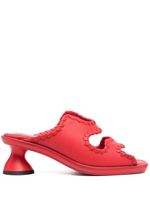 Eckhaus Latta sandales Toadstool en cuir 65 mm - Rouge - thumbnail