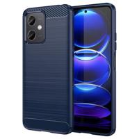 Xiaomi Redmi Note 12/Poco X5 Geborsteld TPU Hoesje - Koolstofvezel - Blauw - thumbnail