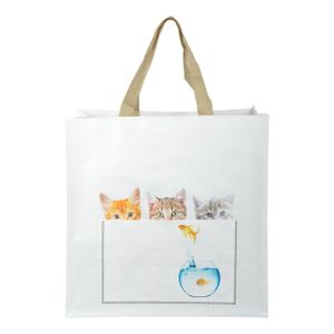 SHOPPINGBAG KIEKEBOE KAT ASSORTI 40X14X40 CM