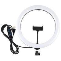 PULUZ 11.8 30cm Ring Light Dimming Photography Video Fill Light Telefoon Clip Dual Modes - Zwart - thumbnail