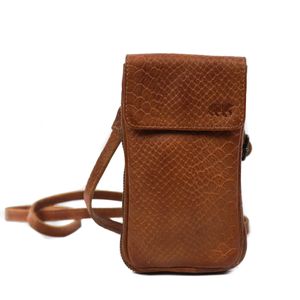 Bear Design Phone Bag Ahana Telefoontasje Python Cognac