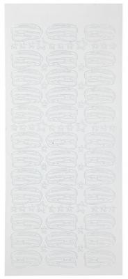 Creotime stickers petjes 10 x 23 cm wit