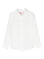 MC2 Saint Barth Kids chemise en lin à boutonnière - Blanc