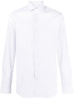 D4.0 chemise rayée en coton à manches longues - Blanc