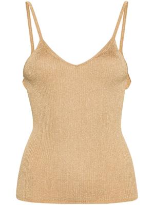 Nili Lotan Geribbelde tanktop - Goud
