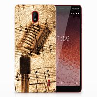 Nokia 1 Plus Siliconen Hoesje met foto Bladmuziek - thumbnail