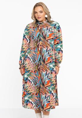 Yoek Jurk met gesmokte hals FUNKY | Multi | Maat 50/52