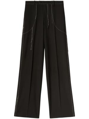 Off-White pantalon de costume à coutures contrastantes - Noir