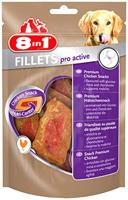 8In1 Fillets Pro Active Kippensnack, Snack voor Honden, 80g