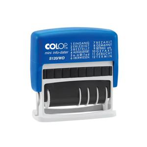 Colop mini info-dater S120/WD Datumstempel 47 x 4 mm (bxh) Blauw, Grijs