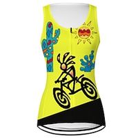 Dames Wielrenvest Wielrenshirt Mouwloos Fietsen Ves / Mouwloos Shirt Kleding Bovenlichaam met 3 achterzakken Bergracen Wegwielrennen Ademend Sneldrogend Vochtregelerend Achterzak Paars Geel Roze Lightinthebox - thumbnail