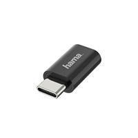 Hama USB-adapter, USB-C naar Micro-USB aansluiting (Micro USB naar USB C, USB Hub, Data-Hub-Adapter USB 2.0, USB-verdeler 480 Mbit/s)
