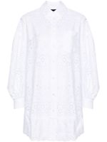 Simone Rocha robe-chemise en broderie anglaise - Blanc