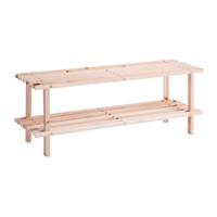 Zeller Schoenenrek - hout - 2-laags - 80 x 26 x 29 cm