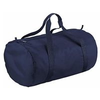 Navy blauwe ronde polyester reistas/sporttas/weekendtas 32 liter - thumbnail