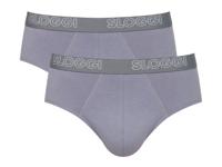 Sloggi 2 heren boxers of -slips (L, Midi Grijs)