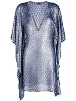 Missoni robe en maille ajourée à détail de chaîne - Bleu - thumbnail