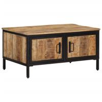 Salontafel 80x50x40 cm massief ruw mangohout - thumbnail