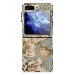 TPU Case voor Samsung Galaxy Z Flip 6 Vintage Bird Flowers