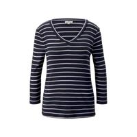 Tom Tailor gestreepte top donkerblauw/wit