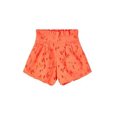 NAME IT KIDS short Fanne van biologisch katoen oranje