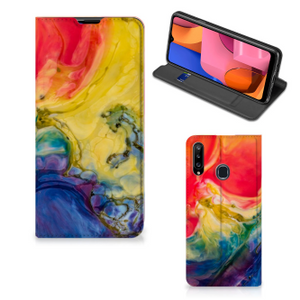 Bookcase Samsung Galaxy A20s Watercolor Dark