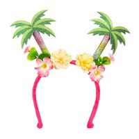 Carnaval verkleed Tiara/diadeem - Palmbomen en bloemen - dames/meisjes - Tropische Hawaii thema