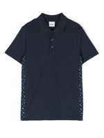 BOSS Kidswear polo à motif monogrammé - Bleu