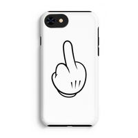 Middle finger white: iPhone 8 Tough Case - thumbnail