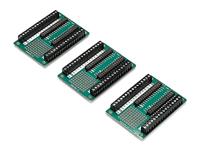 Arduino Nano Screw Terminal Adapter (3 Boards Pack) [ASX00037-3P] – Set van 3 adapters voor Arduino Nano, maakt eenvoudige bedrading met schroefaansluitingen mogelijk voor prototyping en projecten.