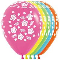 Ballonnen Hibiscus bloemen 5 stuks