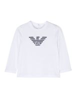 Emporio Armani Kids t-shirt en coton à logo imprimé - Blanc