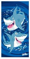 Yello badlaken haaien blauw 75 x 150 cm