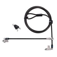 Kensington Slim N17 2.0 Laptop Slot met Sleutel en Dubbel Slothoofd voor Wedgevormige Sleuven, Vergrendelbare Veiligheidskabel voor Dell, Lie Flat Slim Line, Koolstofstalen Kabel 1,8 Meter (K60508WW)