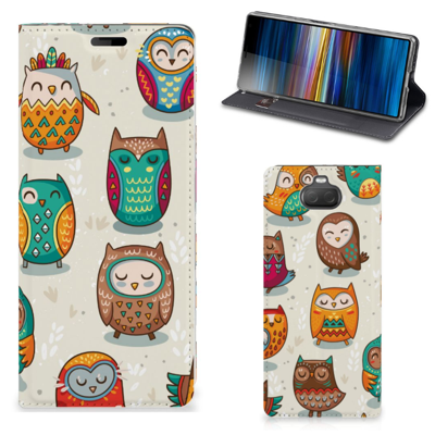 Sony Xperia 10 Hoesje maken Vrolijke Uilen Sony Xperia 10 Hoesje maken Vrolijke Uilen