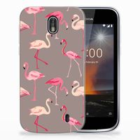 Nokia 1 TPU Hoesje Flamingo - thumbnail