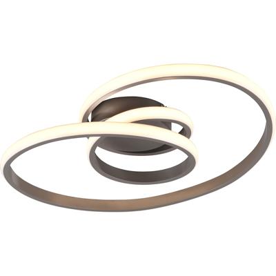 LED Plafondlamp - Plafondverlichting - Trion Sonso - 18.5W - Warm Wit 3000K - Dimbaar - Rond - Mat Nikkel - Aluminium