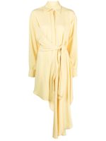 Viktor & Rolf robe-chemise drapée à design asymétrique - Jaune