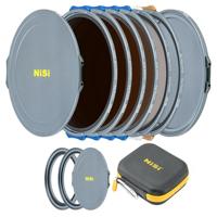 NiSi JetMag Pro Magnetische filterkit 95 mm met vergrendeling - Cinema Kit (ND4, ND8, ND16, ND64, True Color CPL filter, Black Mist 1/8, 86/95mm magnetische adapterring, lensdop, filtertas)