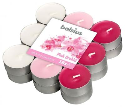 Bolsius Geurtheelicht multi colour brick 18 orchid (18 st)